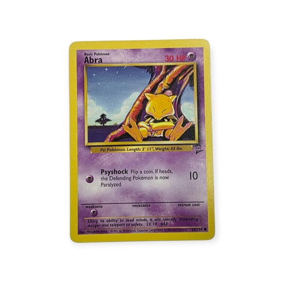 Pokemon Other - Vintage 90s Base Set 2 Abra Pokemon Trading Card